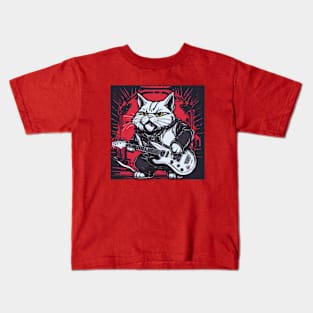 Heavy Metal Cat Kids T-Shirt